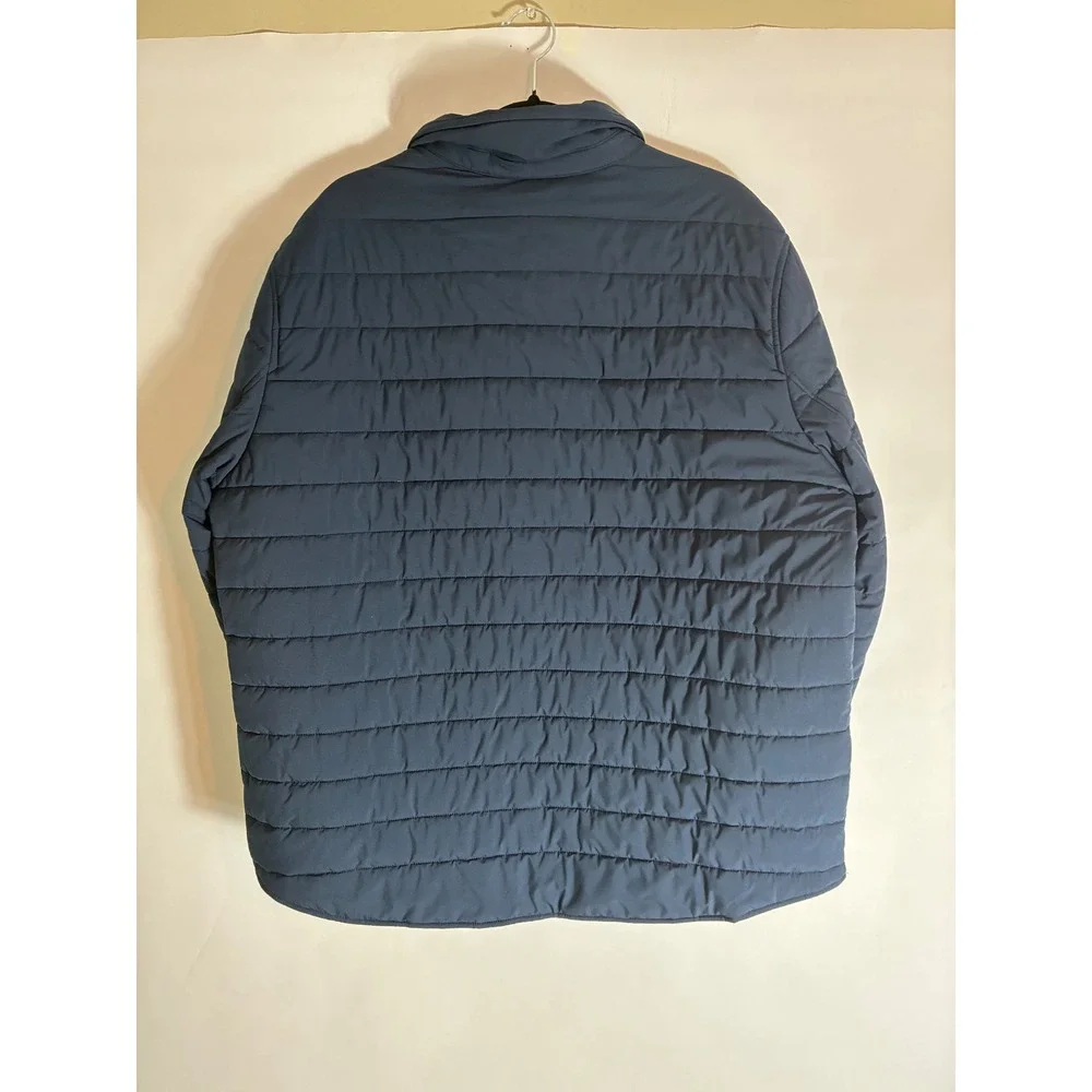 Levis Mens Navy Blue Quilted Puffer Shirt Jacket Utility Shacket XL
